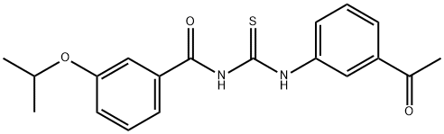 N-(3-acetylphenyl)-N'-(3-isopropoxybenzoyl)thiourea 结构式