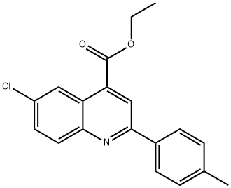 ethyl 6-chloro-2-(4-methylphenyl)-4-quinolinecarboxylate 结构式