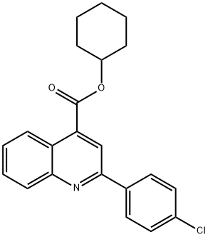 cyclohexyl 2-(4-chlorophenyl)-4-quinolinecarboxylate 结构式