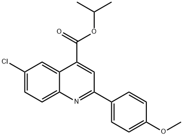 isopropyl 6-chloro-2-(4-methoxyphenyl)-4-quinolinecarboxylate 结构式