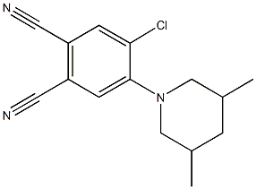 4-chloro-5-(3,5-dimethyl-1-piperidinyl)phthalonitrile 结构式