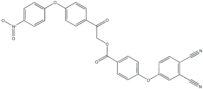 2-(4-{4-nitrophenoxy}phenyl)-2-oxoethyl 4-(3,4-dicyanophenoxy)benzoate 结构式