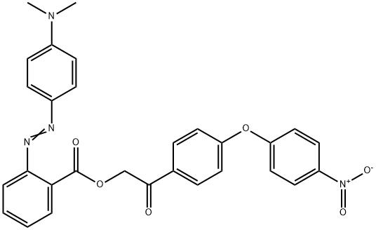 2-(4-{4-nitrophenoxy}phenyl)-2-oxoethyl 2-{[4-(dimethylamino)phenyl]diazenyl}benzoate 结构式