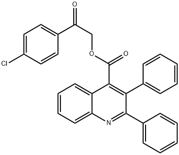 2-(4-chlorophenyl)-2-oxoethyl 2,3-diphenyl-4-quinolinecarboxylate 结构式