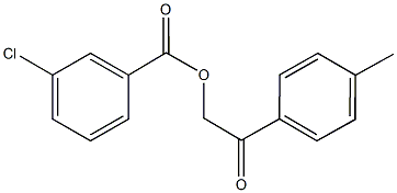 2-(4-methylphenyl)-2-oxoethyl 3-chlorobenzoate 结构式