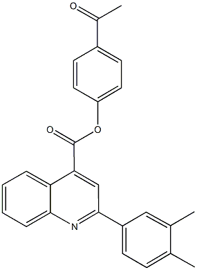 4-acetylphenyl 2-(3,4-dimethylphenyl)-4-quinolinecarboxylate 结构式