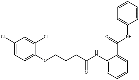 2-{[4-(2,4-dichlorophenoxy)butanoyl]amino}-N-phenylbenzamide 结构式
