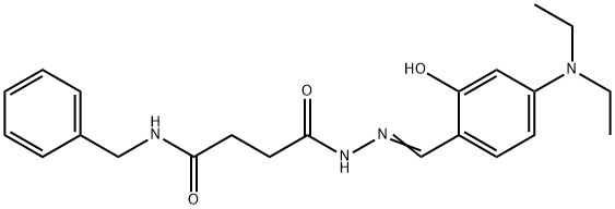 N-benzyl-4-{2-[4-(diethylamino)-2-hydroxybenzylidene]hydrazino}-4-oxobutanamide 结构式