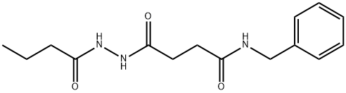 N-benzyl-4-(2-butyrylhydrazino)-4-oxobutanamide 结构式