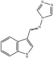 N-(1H-indol-3-ylmethylene)-N-(4H-1,2,4-triazol-4-yl)amine 结构式