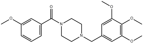 1-(3-methoxybenzoyl)-4-(3,4,5-trimethoxybenzyl)piperazine 结构式