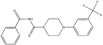 N-({4-[3-(trifluoromethyl)phenyl]-1-piperazinyl}carbothioyl)benzamide 结构式