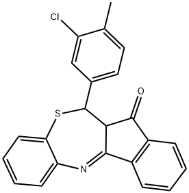 6-(3-chloro-4-methylphenyl)-6,6a-dihydro-7H-indeno[2,1-c][1,5]benzothiazepin-7-one 结构式