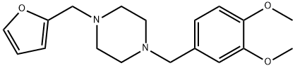 1-(3,4-dimethoxybenzyl)-4-(2-furylmethyl)piperazine 结构式