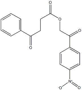 2-{4-nitrophenyl}-2-oxoethyl 4-oxo-4-phenylbutanoate 结构式