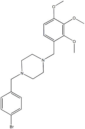 1-(4-bromobenzyl)-4-(2,3,4-trimethoxybenzyl)piperazine 结构式