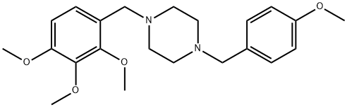 1-(4-methoxybenzyl)-4-(2,3,4-trimethoxybenzyl)piperazine 结构式