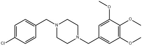 1-(4-chlorobenzyl)-4-(3,4,5-trimethoxybenzyl)piperazine 结构式