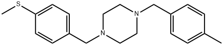 methyl 4-{[4-(4-methylbenzyl)-1-piperazinyl]methyl}phenyl sulfide 结构式