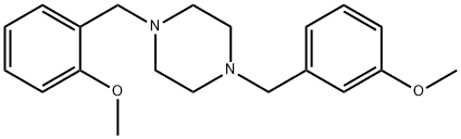 1-(2-methoxybenzyl)-4-(3-methoxybenzyl)piperazine 结构式