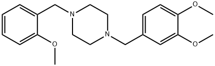 1-(3,4-dimethoxybenzyl)-4-(2-methoxybenzyl)piperazine 结构式