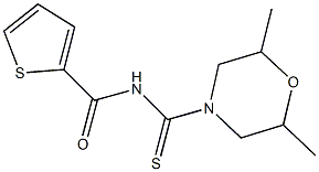 N-[(2,6-dimethylmorpholin-4-yl)carbothioyl]thiophene-2-carboxamide 结构式