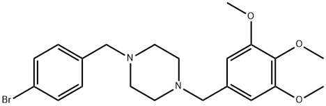 1-(4-bromobenzyl)-4-(3,4,5-trimethoxybenzyl)piperazine 结构式