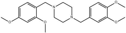 1-(2,4-dimethoxybenzyl)-4-(3,4-dimethoxybenzyl)piperazine 结构式