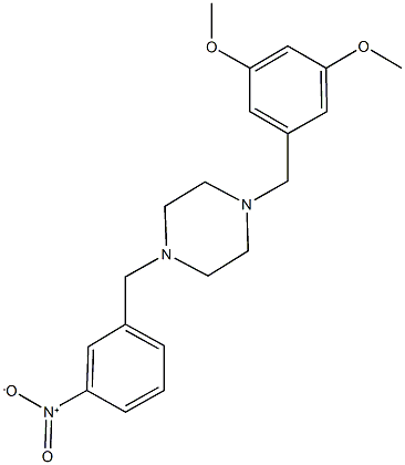 3-methoxy-5-{[4-(3-nitrobenzyl)-1-piperazinyl]methyl}phenyl methyl ether 结构式