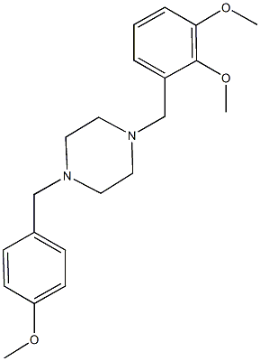 1-(2,3-dimethoxybenzyl)-4-(4-methoxybenzyl)piperazine 结构式