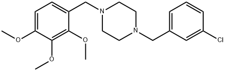 1-(3-chlorobenzyl)-4-(2,3,4-trimethoxybenzyl)piperazine 结构式