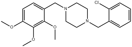 1-(2-chlorobenzyl)-4-(2,3,4-trimethoxybenzyl)piperazine 结构式