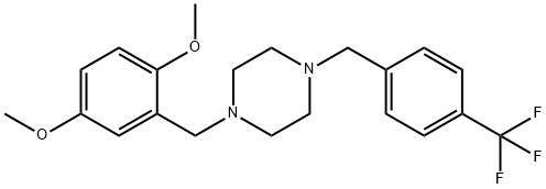 1-(2,5-dimethoxybenzyl)-4-[4-(trifluoromethyl)benzyl]piperazine 结构式