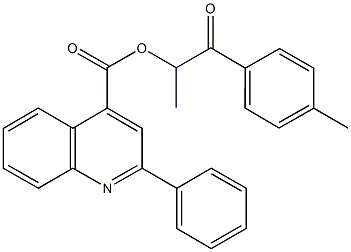 1-methyl-2-(4-methylphenyl)-2-oxoethyl 2-phenyl-4-quinolinecarboxylate 结构式