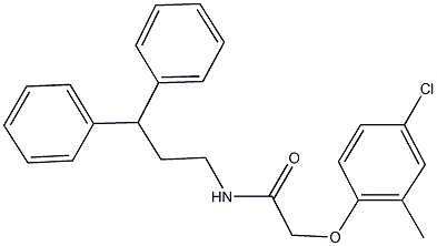 2-(4-chloro-2-methylphenoxy)-N-(3,3-diphenylpropyl)acetamide 结构式