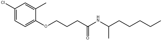 4-(4-chloro-2-methylphenoxy)-N-(1-methylhexyl)butanamide 结构式