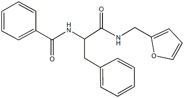 N-{1-benzyl-2-[(2-furylmethyl)amino]-2-oxoethyl}benzamide 结构式