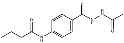 N-{4-[(2-acetylhydrazino)carbonyl]phenyl}butanamide 结构式