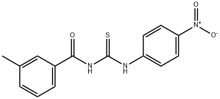 N-{4-nitrophenyl}-N'-(3-methylbenzoyl)thiourea 结构式