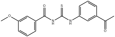 N-(3-acetylphenyl)-N'-(3-methoxybenzoyl)thiourea 结构式