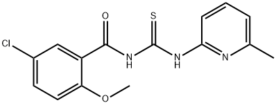 N-(5-chloro-2-methoxybenzoyl)-N'-(6-methyl-2-pyridinyl)thiourea 结构式