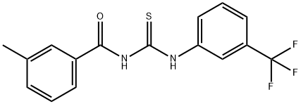 N-(3-methylbenzoyl)-N'-[3-(trifluoromethyl)phenyl]thiourea 结构式