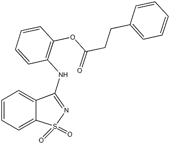 2-[(1,1-dioxido-1,2-benzisothiazol-3-yl)amino]phenyl 3-phenylpropanoate 结构式