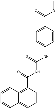 methyl 4-{[(1-naphthoylamino)carbothioyl]amino}benzoate 结构式