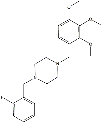 1-(2-fluorobenzyl)-4-(2,3,4-trimethoxybenzyl)piperazine 结构式