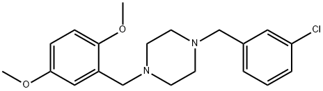 1-(3-chlorobenzyl)-4-(2,5-dimethoxybenzyl)piperazine 结构式