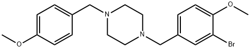 1-(3-bromo-4-methoxybenzyl)-4-(4-methoxybenzyl)piperazine 结构式