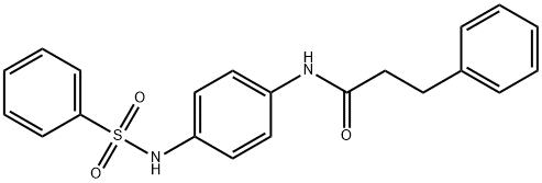 3-phenyl-N-{4-[(phenylsulfonyl)amino]phenyl}propanamide 结构式