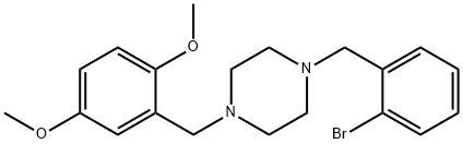 1-(2-bromobenzyl)-4-(2,5-dimethoxybenzyl)piperazine 结构式
