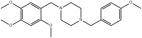 1-(4-methoxybenzyl)-4-(2,4,5-trimethoxybenzyl)piperazine 结构式